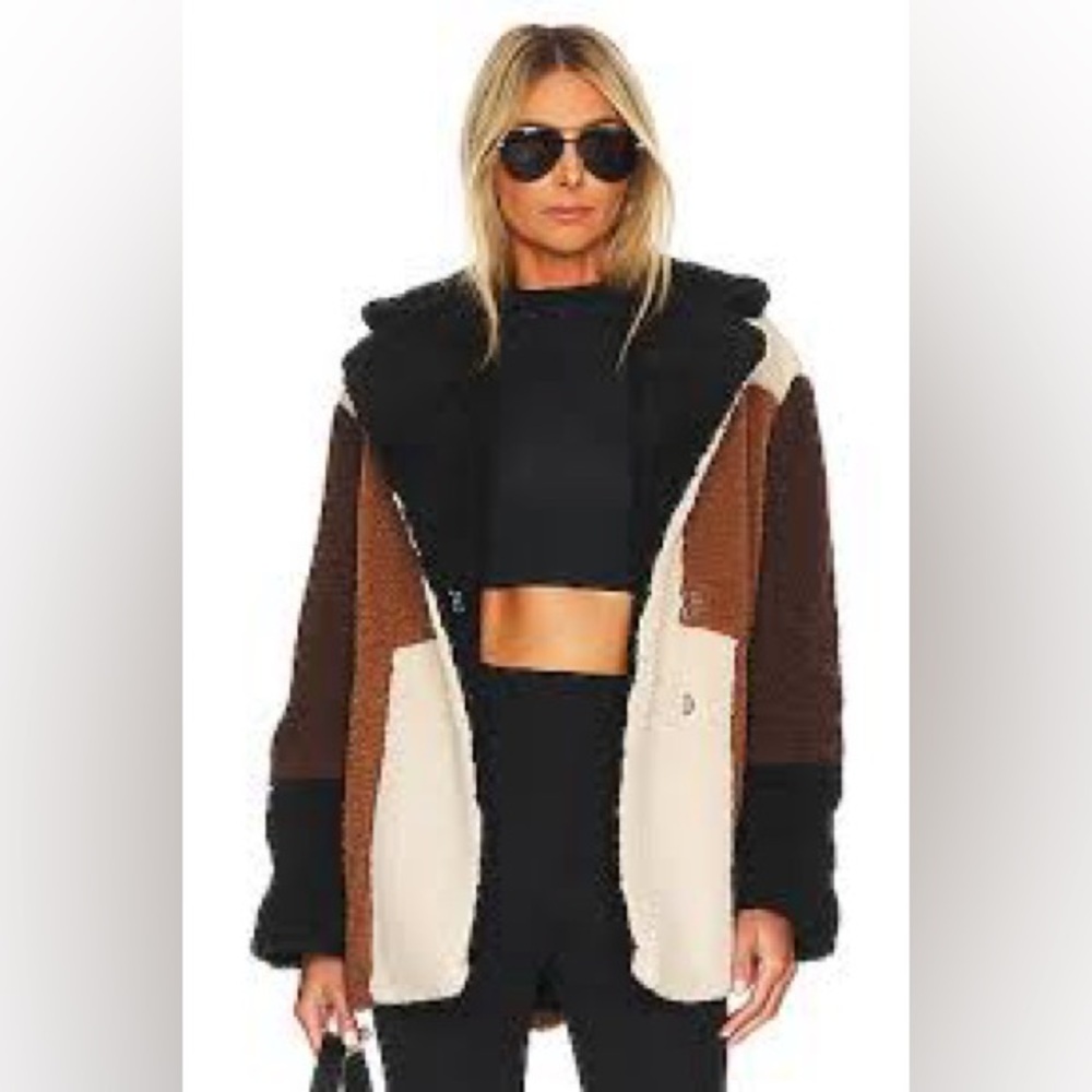 Steve Madden Sherpa colour block coat - REPOSH
